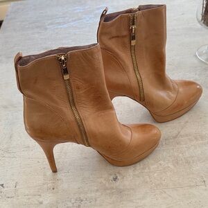 Vince Camuto Brown Leather Heeled Boots